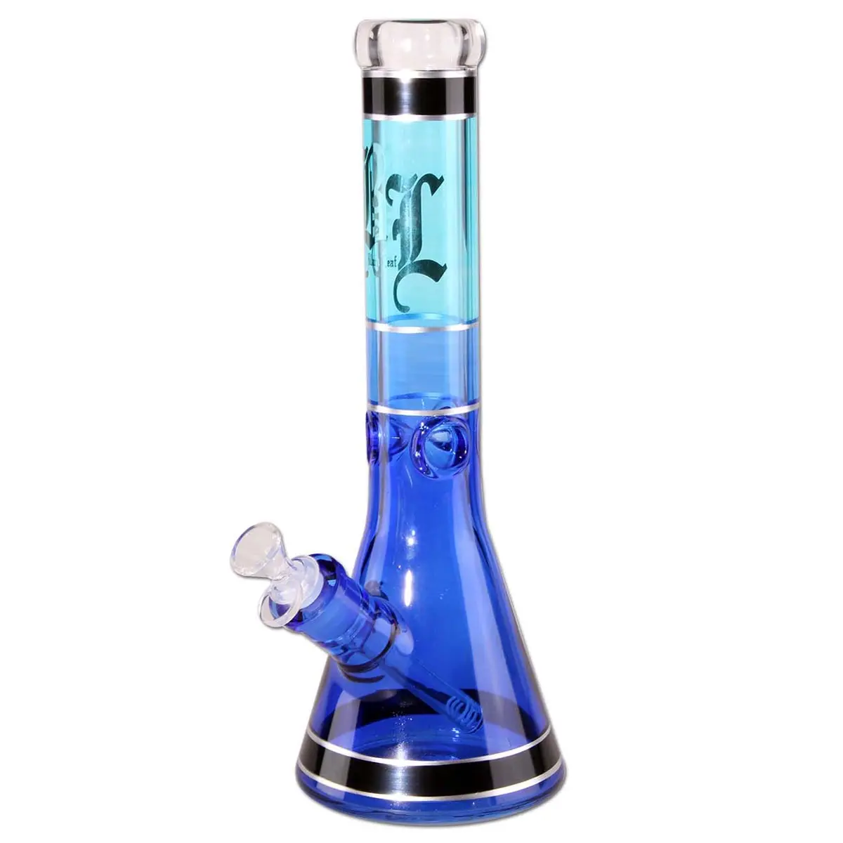 Black Leaf Beaker Bong Ice - blue