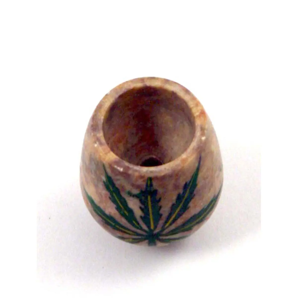 Stone Bowl  medium with Hemp Leaf