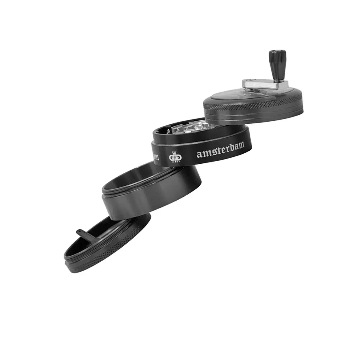 Grace Glass Amsterdam Crank Grinder - black 63mm 