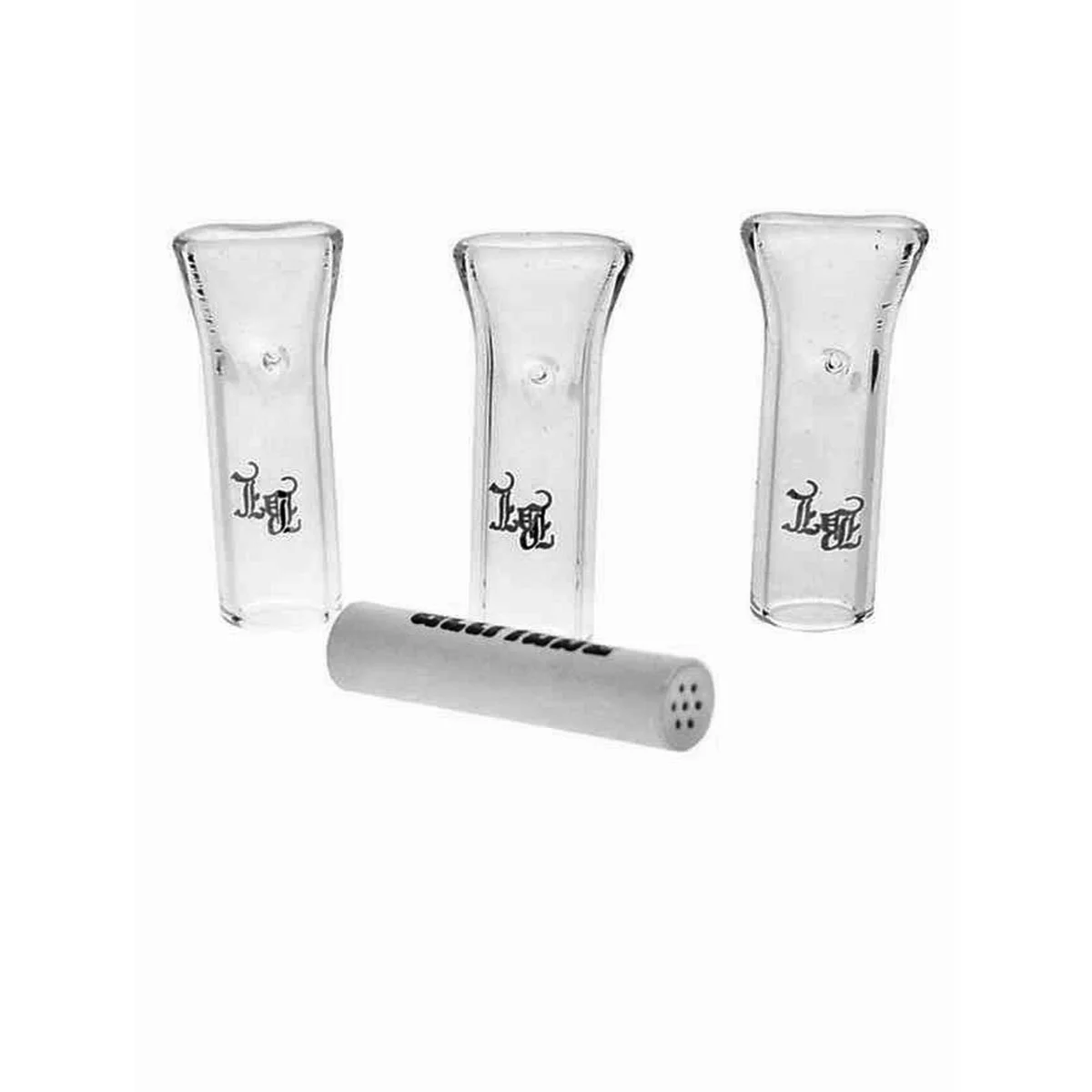 Black Leaf Glass Tips