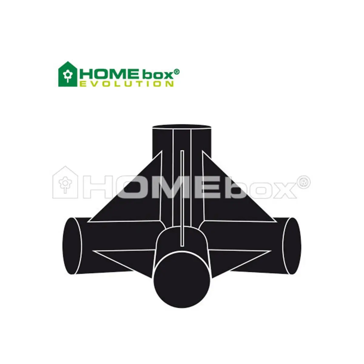 HOMEbox replacement corner 4way connectors 2 Pack 22mm