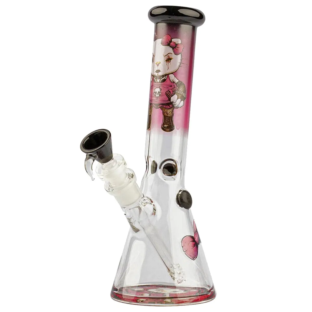 Grace Glass Ice Bong 'Angry Cat' 27 cm