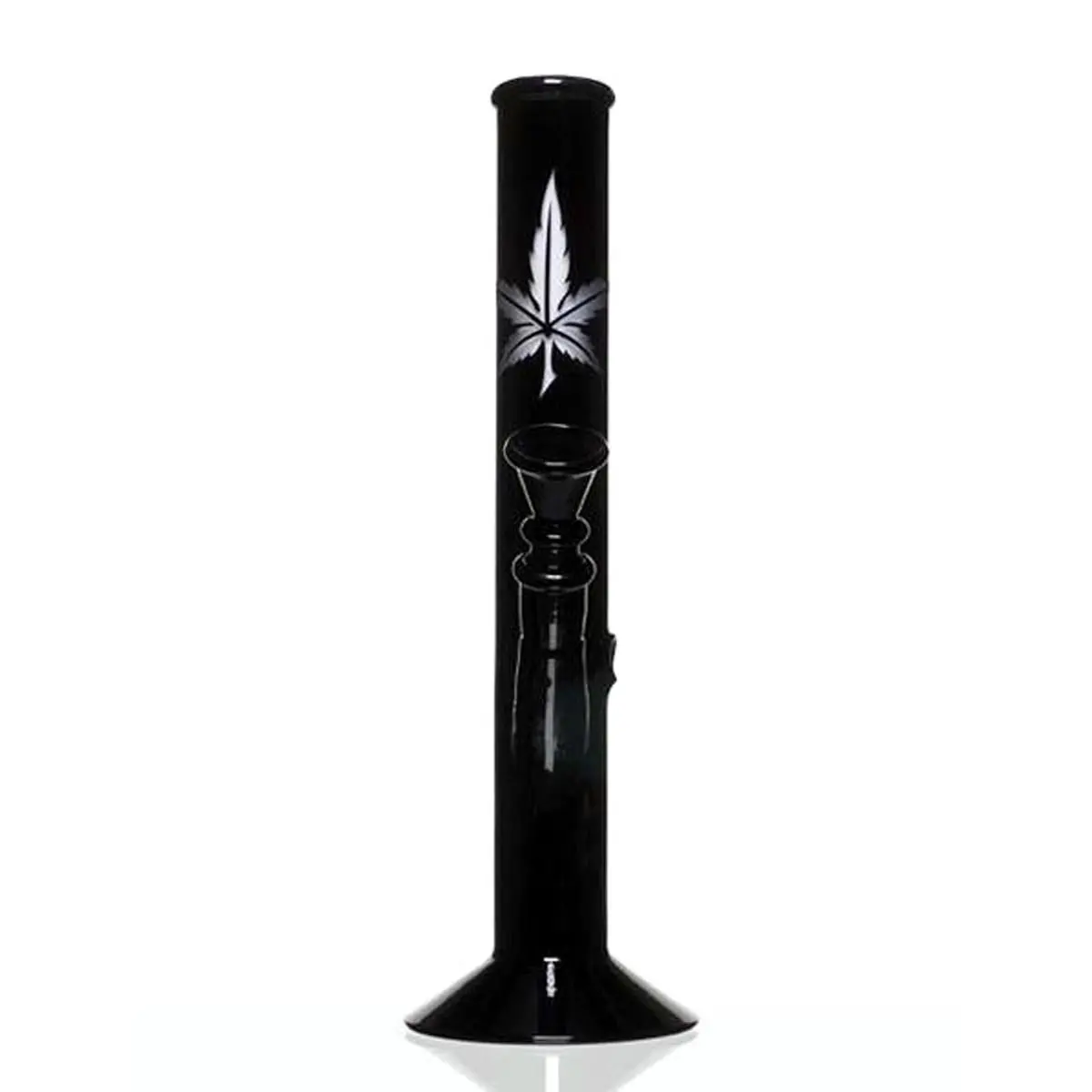 Black Art Glass Bong Hemp 26cm