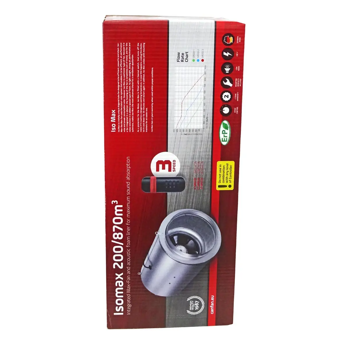 CAN Fan Iso-Max 3-Speed 430m³/h