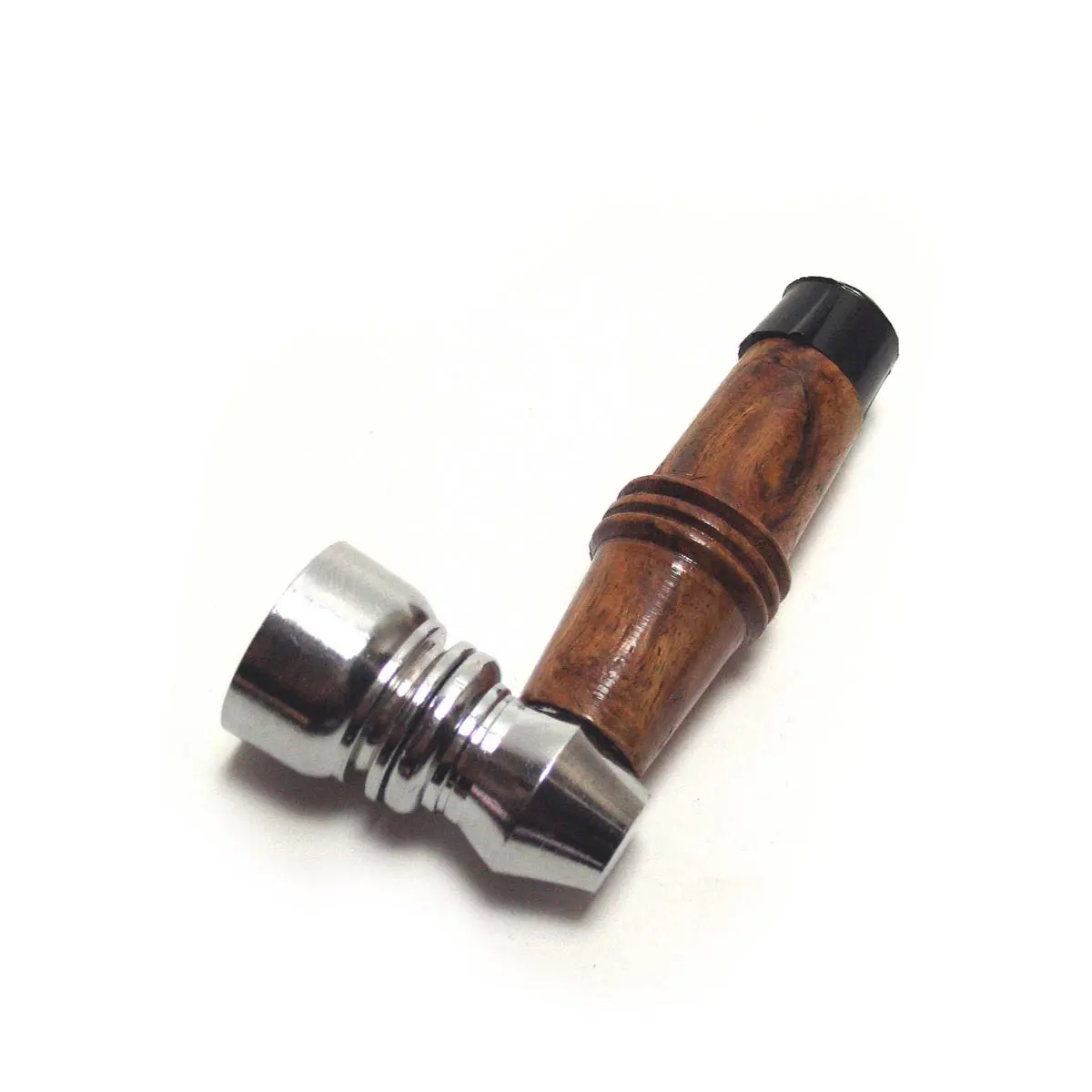 wooden pipe  "Ledgerwood" with metal bowl - 6 cm