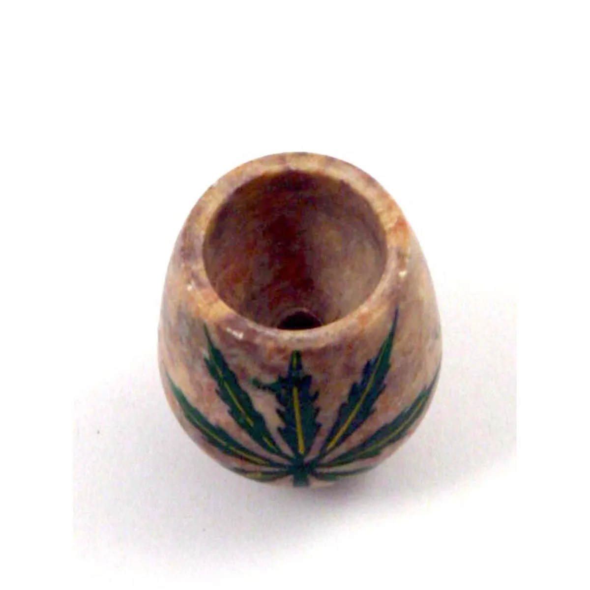 Stone Bowl medium with Hemp Leaf