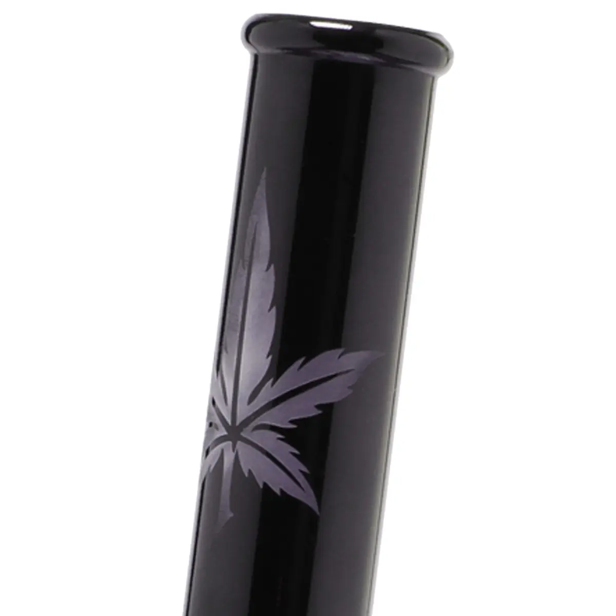 Black Art Glass Bong Hemp 26cm