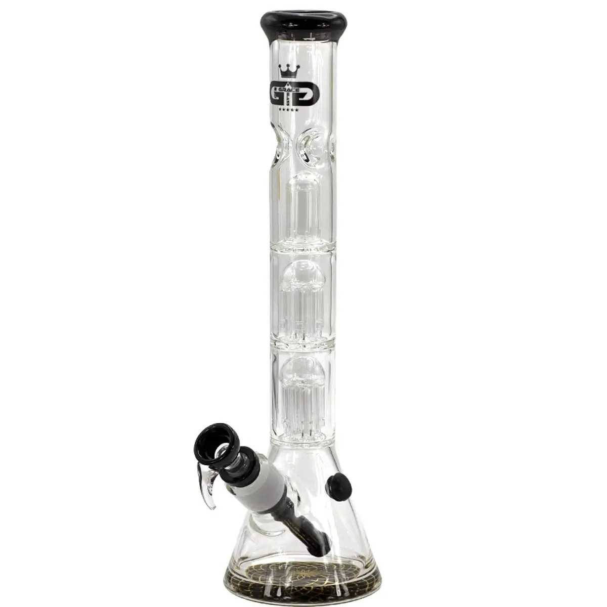 Grace Glass 'Triple Tree-Arm Percolator Beaker' 40cm black