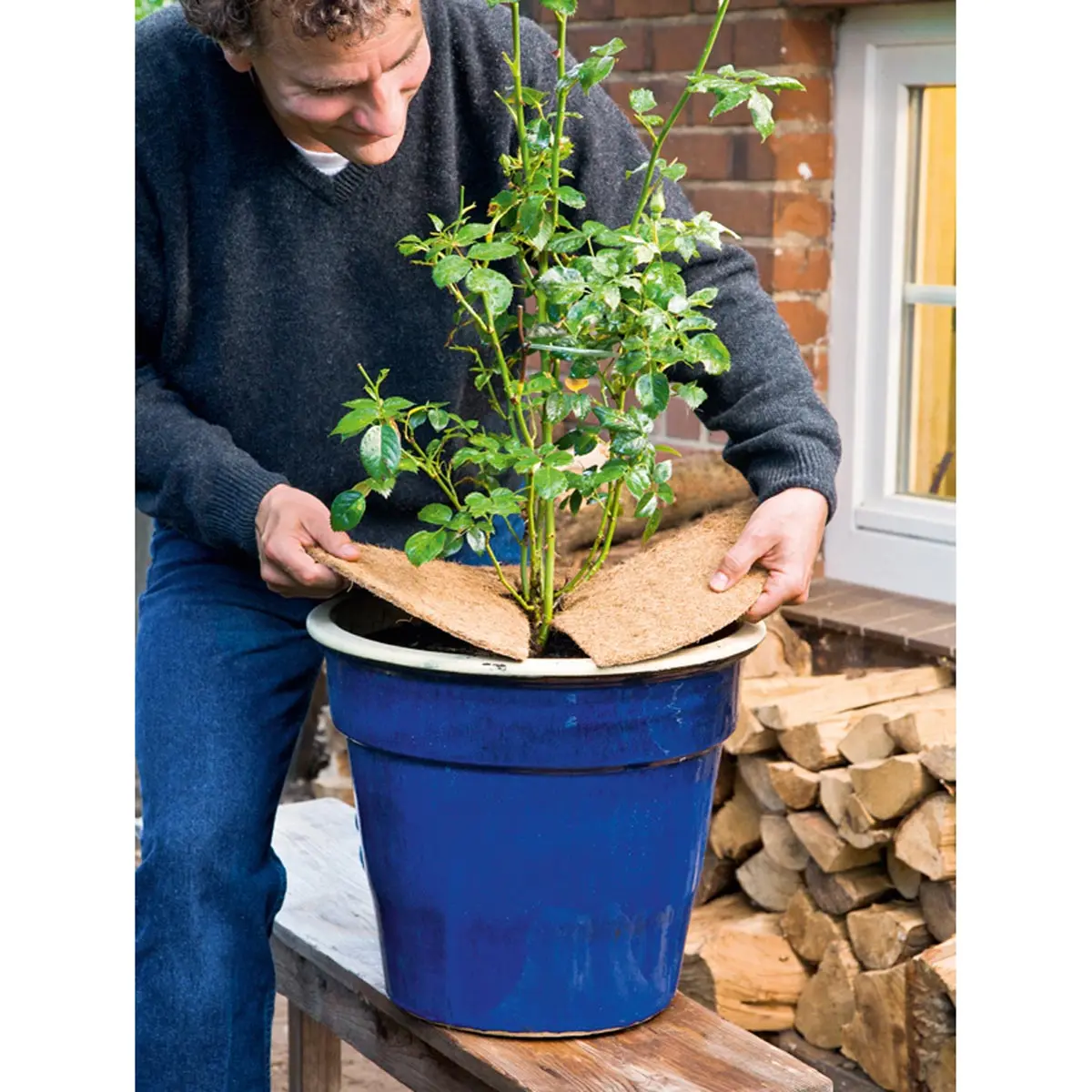 Coir plant protection mat, Ø 45 cm