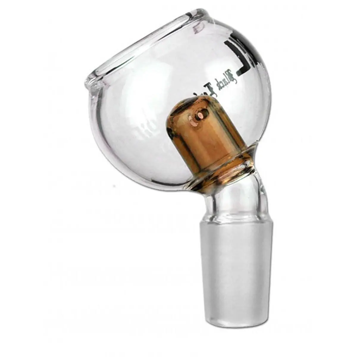 Black Leaf Oil Bowl bent amber