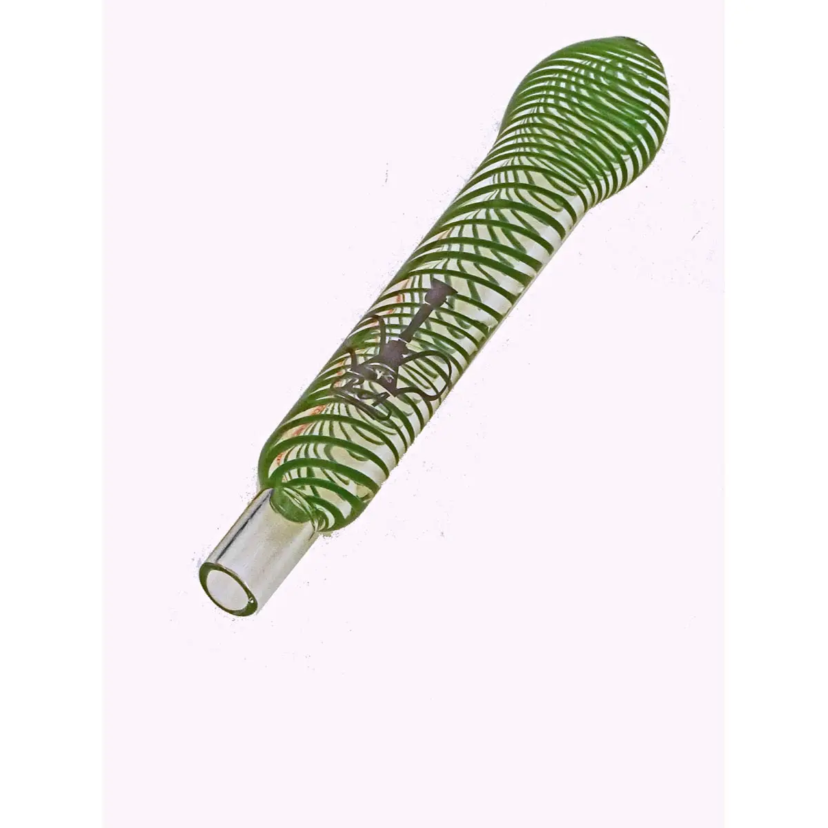 'RA' Shisha Glass Mouthpiece Spiral - green