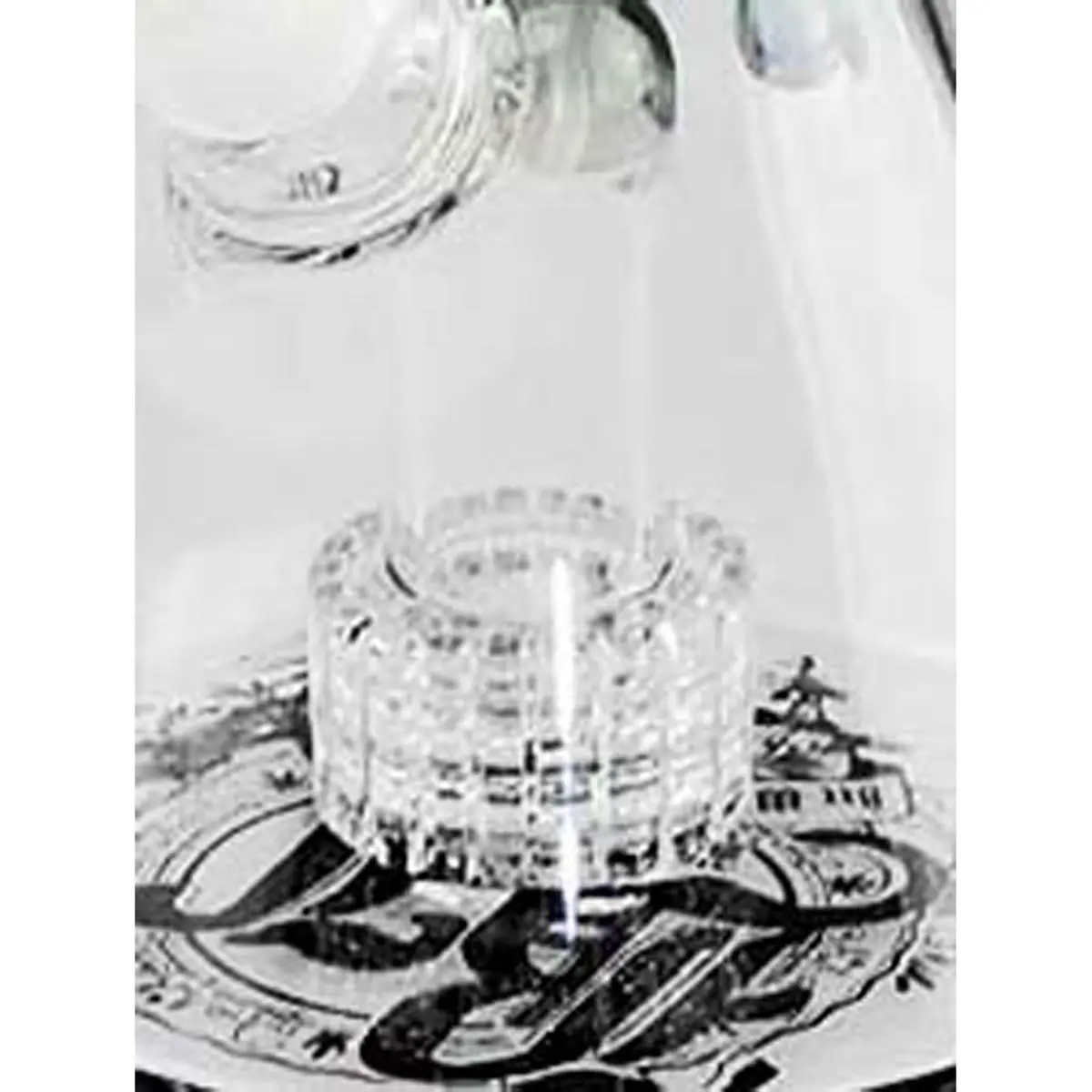 Black Leaf ice bong with drum percolator 40cm