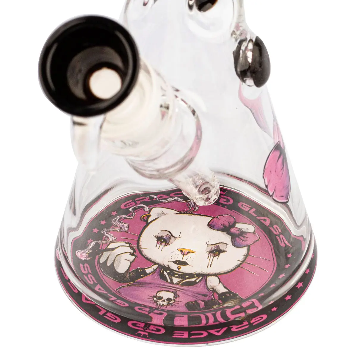 Grace Glass Ice Bong 'Angry Cat' 27 cm