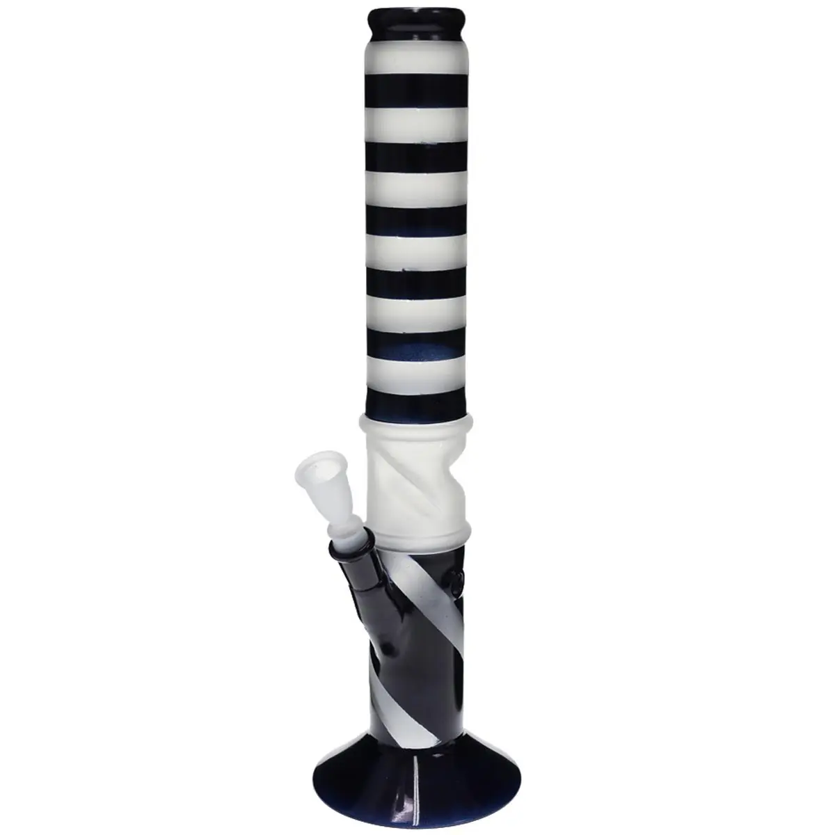 Glass bong black ICE sandblasted 43cm