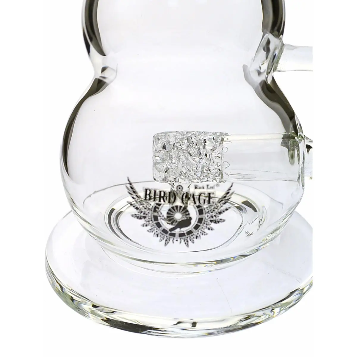 Black Leaf Bird Cage Glass Bong with Cage Percolator