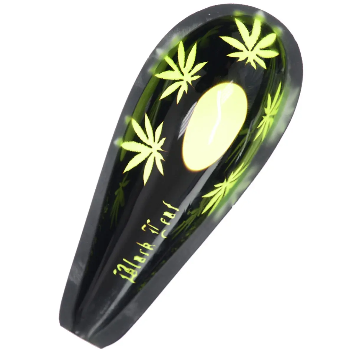 Black Leaf Glass Hashtray big