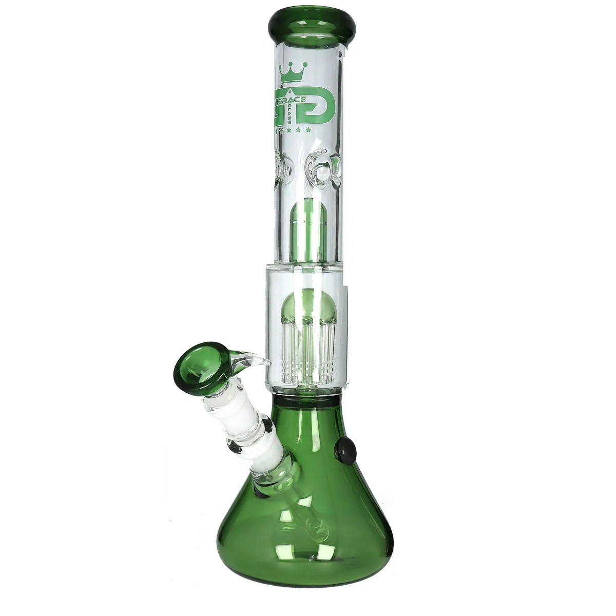 Grace Glass Bong "Prurient Green Penny" 35cm