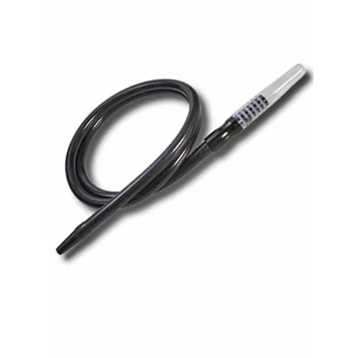 Shisha hose complete + glass mouthpiece 140cm - black