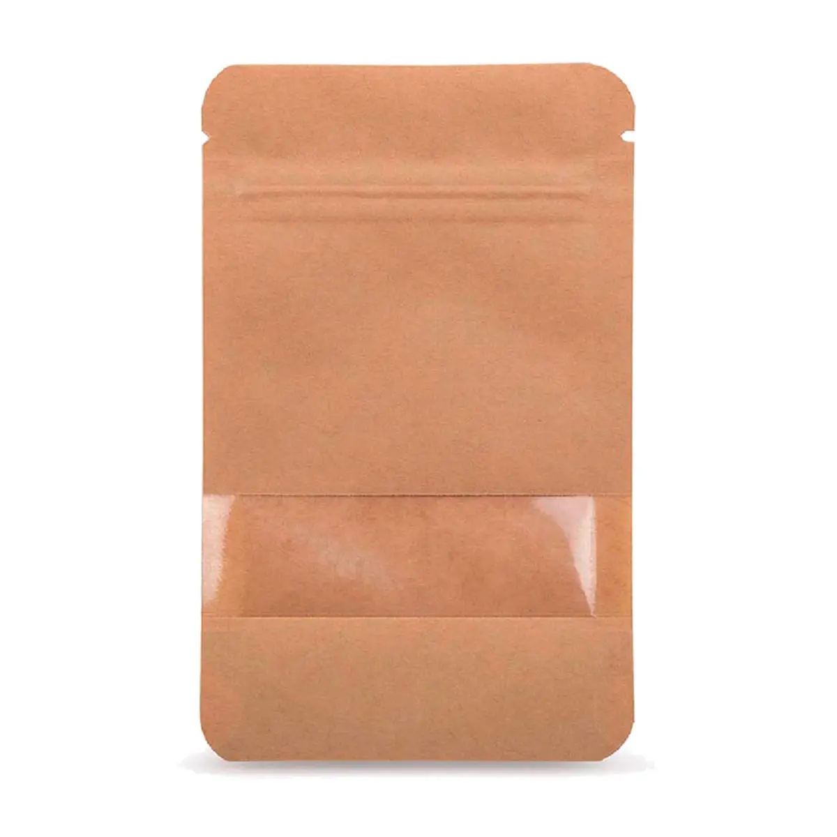 Kraft paper baggy with window 13 x 22.5cm