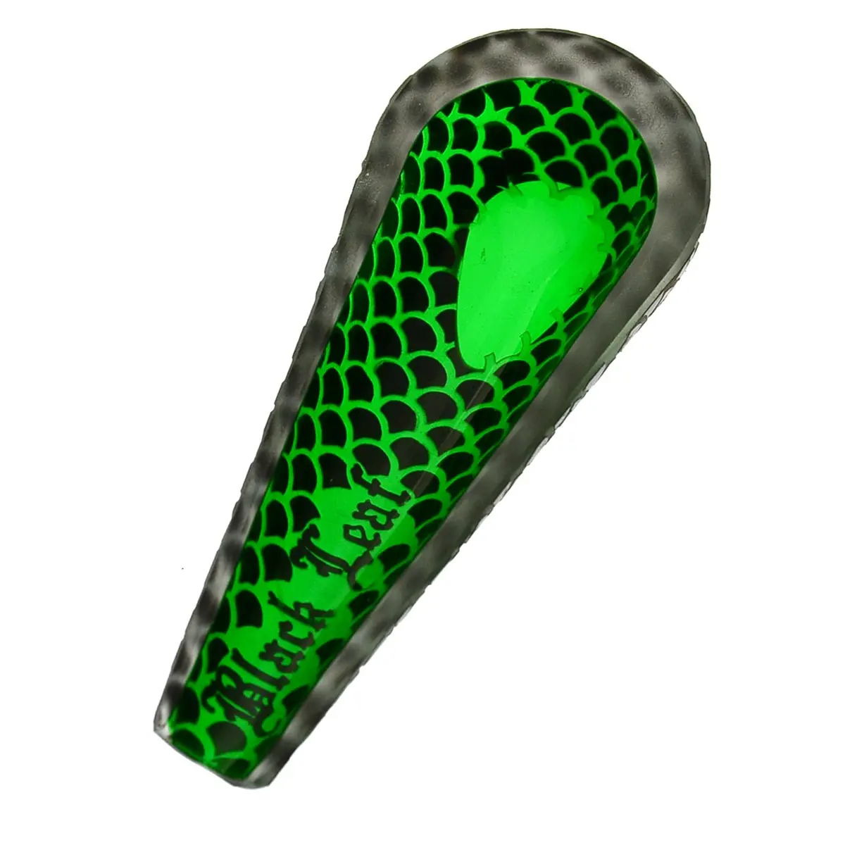 Black Leaf Glass Hashtray Scale