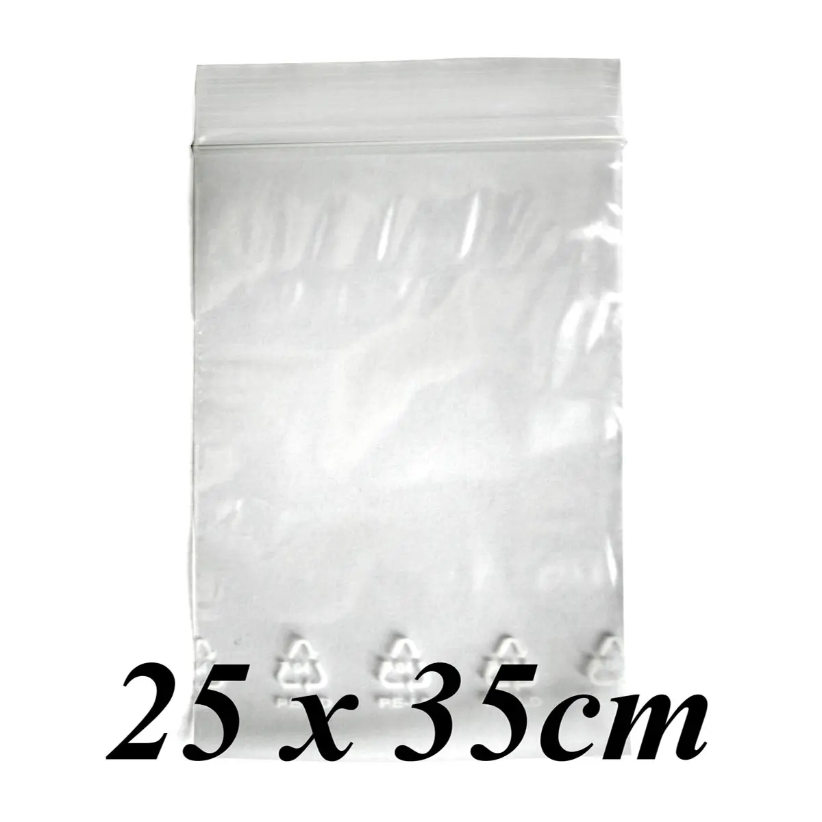 Zip Bags - 100 pcs. size 25x35cm -clear