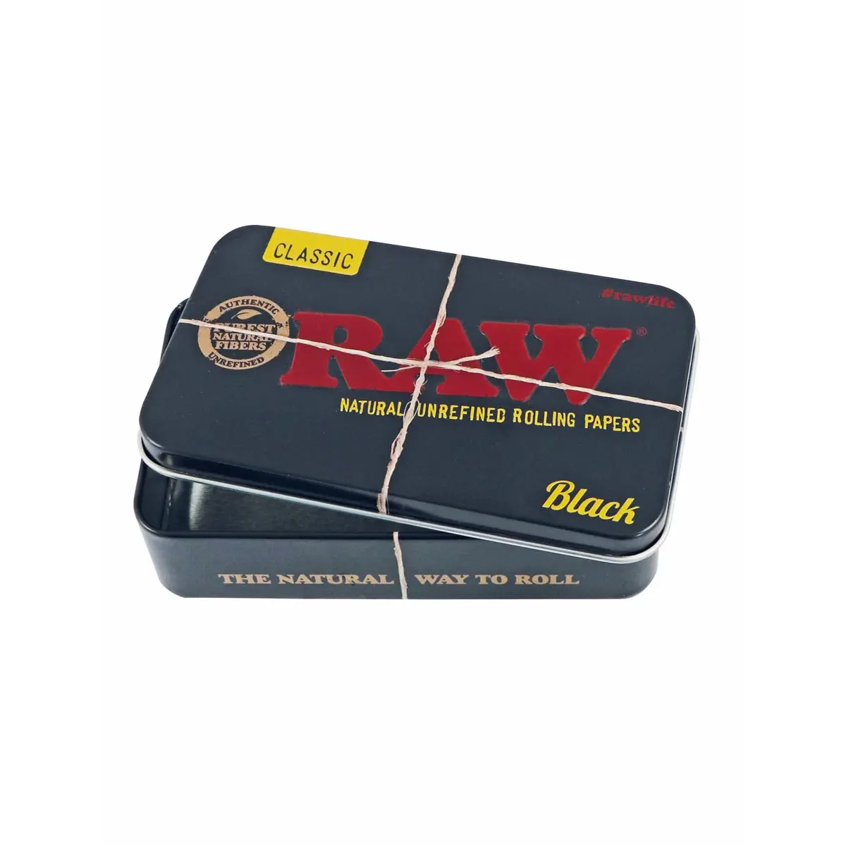 RAW Metal Tin Box Black