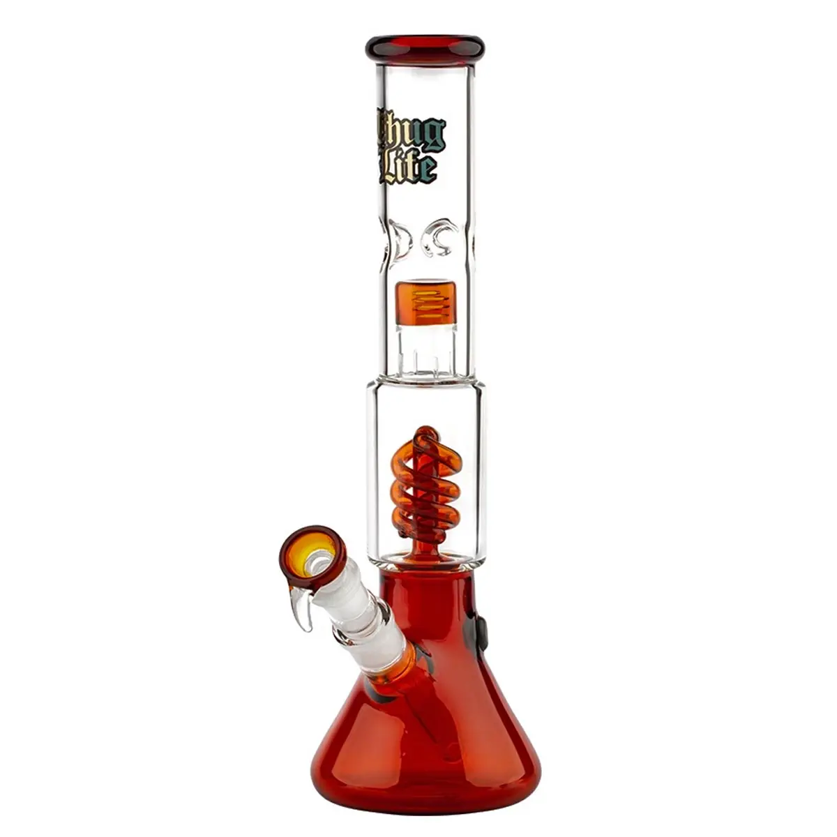 Thug Life 'OG' Percolator Bong 35cm - amber