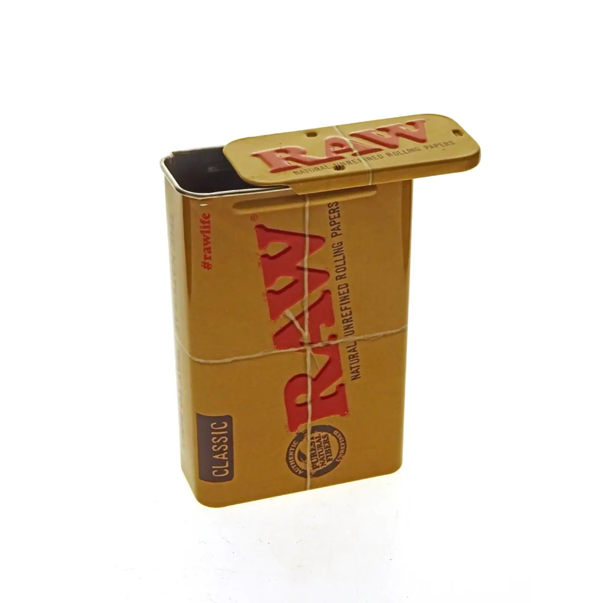 RAW Slide Top tin for tobacco and cigarettes