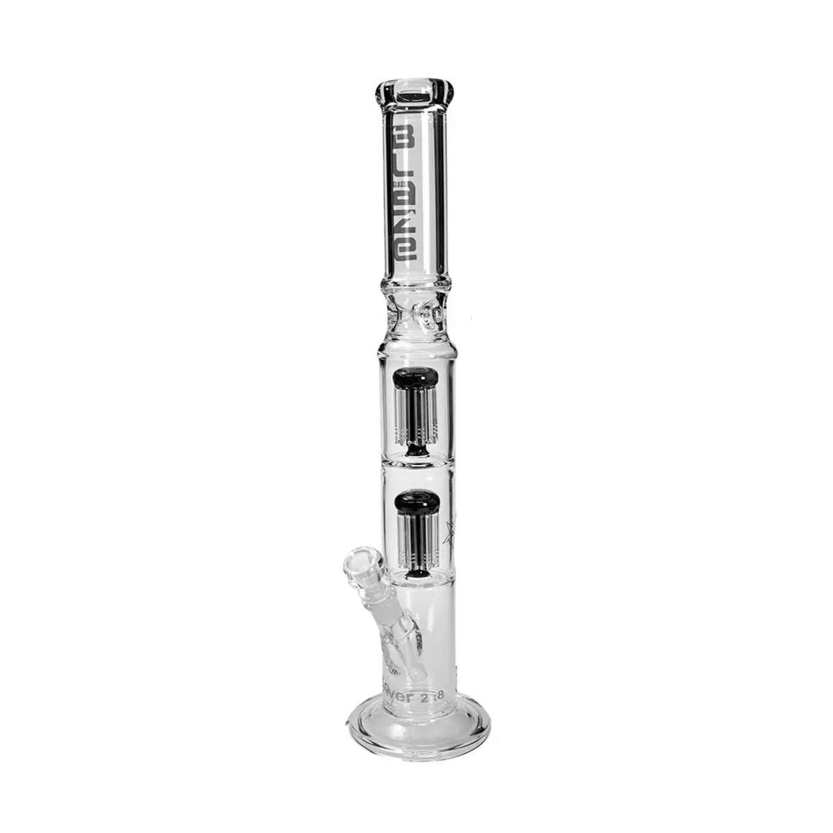 Blaze Glass Tower double percolator Bong - 60cm, black