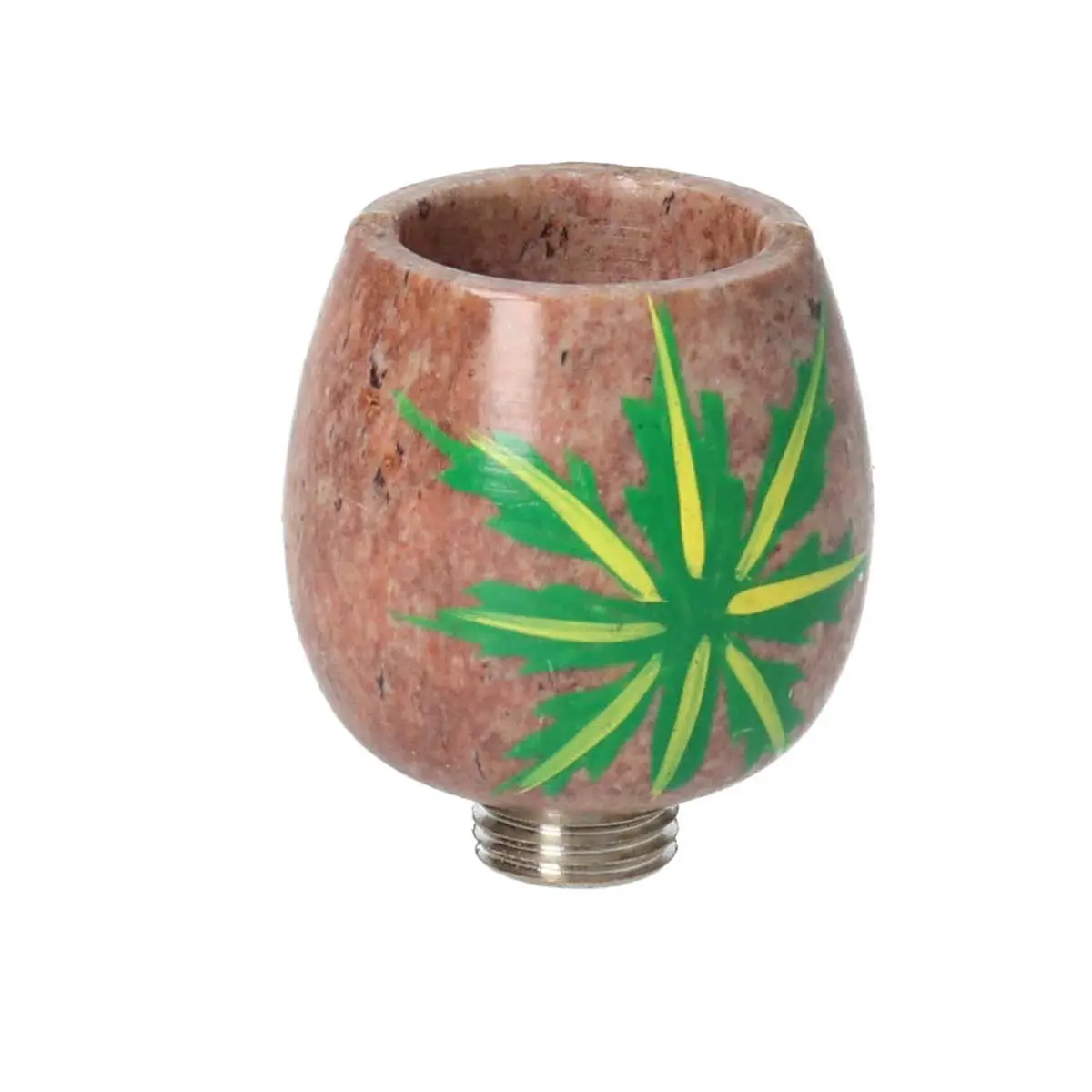 Stone bong head hemp leaf