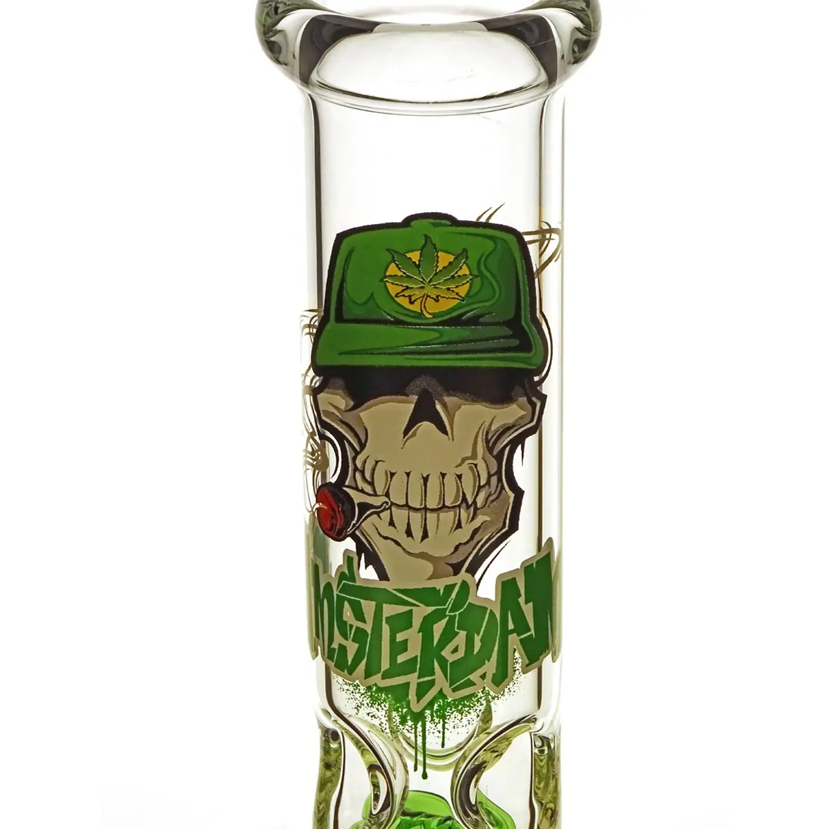 Bong Amsterdam Straight Skull 18.8 42cm green
