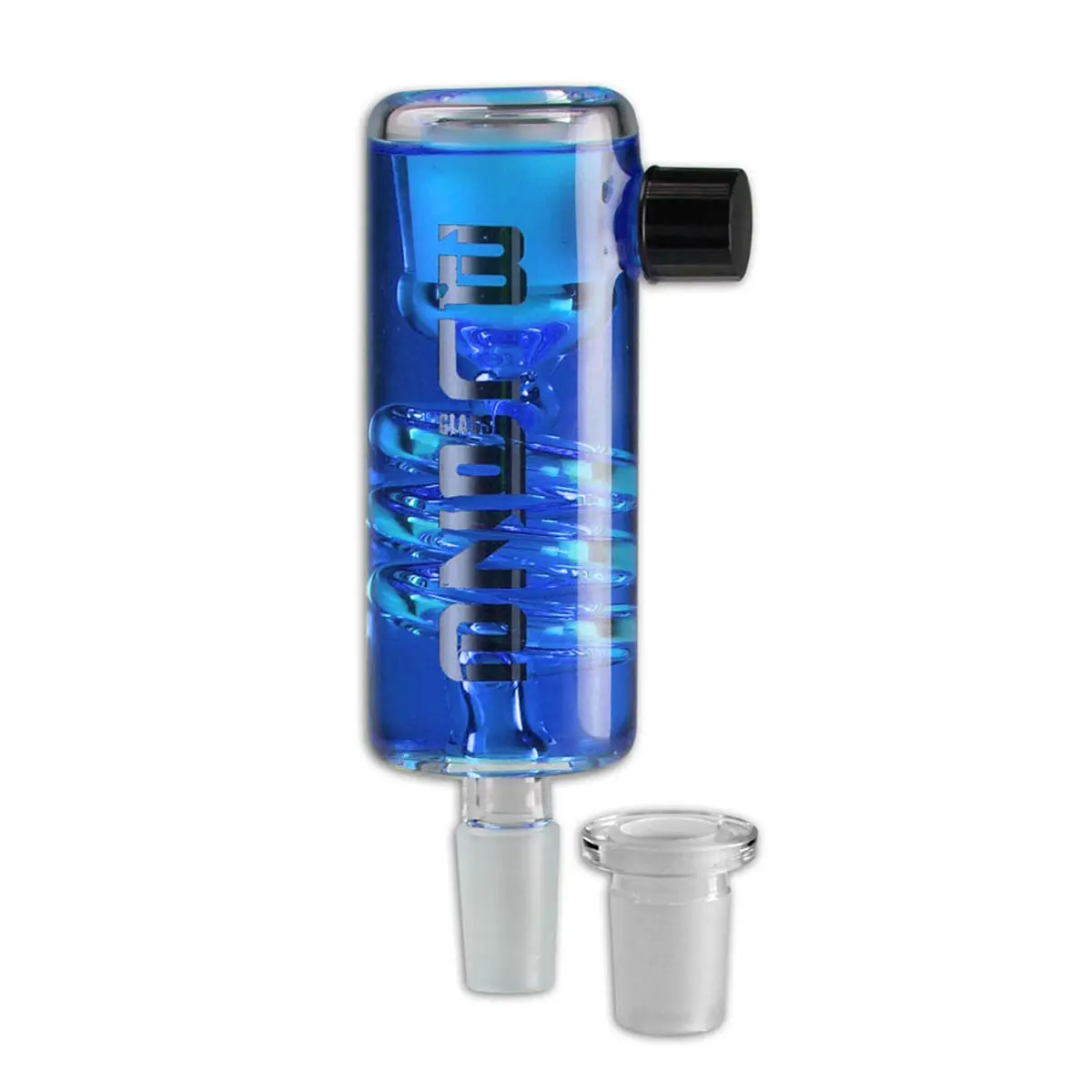 Blaze Glass 'Spiral' Gelcooler 14,5/18,8 - blue