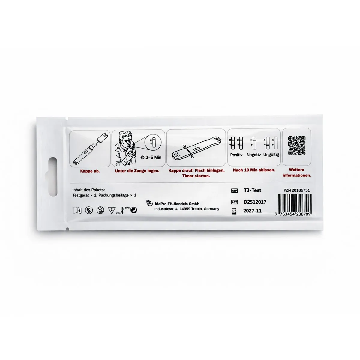 Rauschradar Cannabis / THC saliva test 3 ng/ml