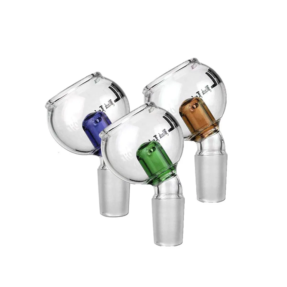 Black Leaf Oil Bowl bent blue