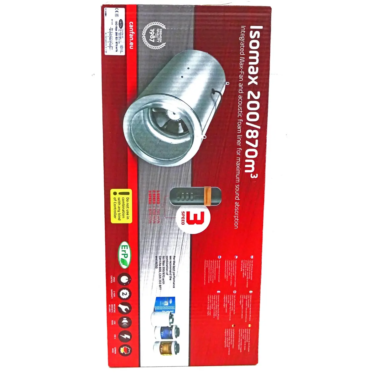 CAN Fan Iso-Max 3-Speed 430m³/h