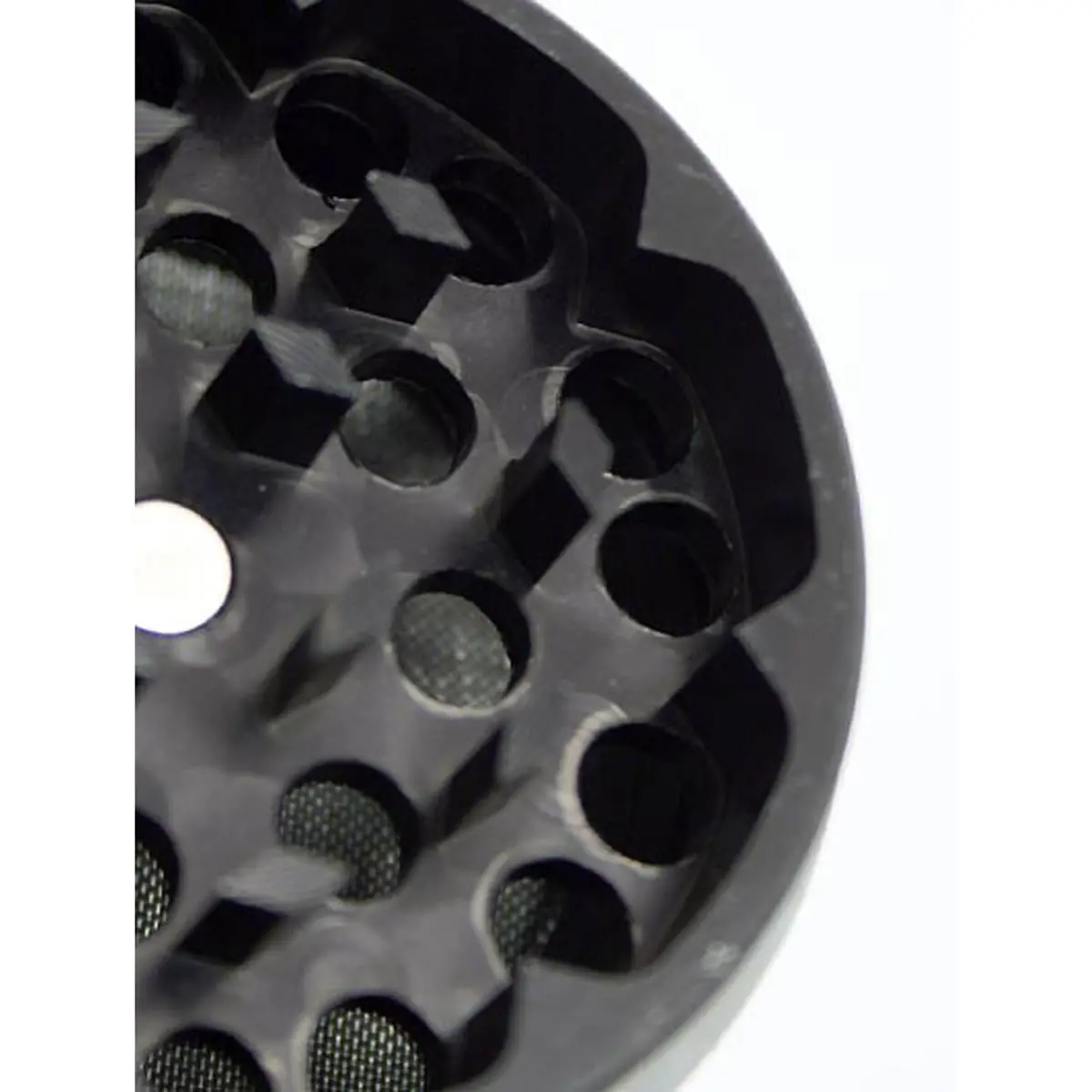 Black Leaf Sieve Grinder Black 55 mm