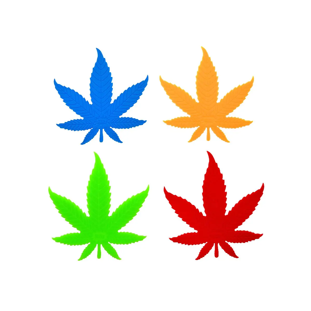 Black Leaf Silly Silicone Coasters