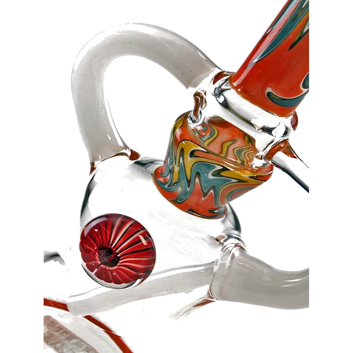 Recycler Glass Art Bong orange