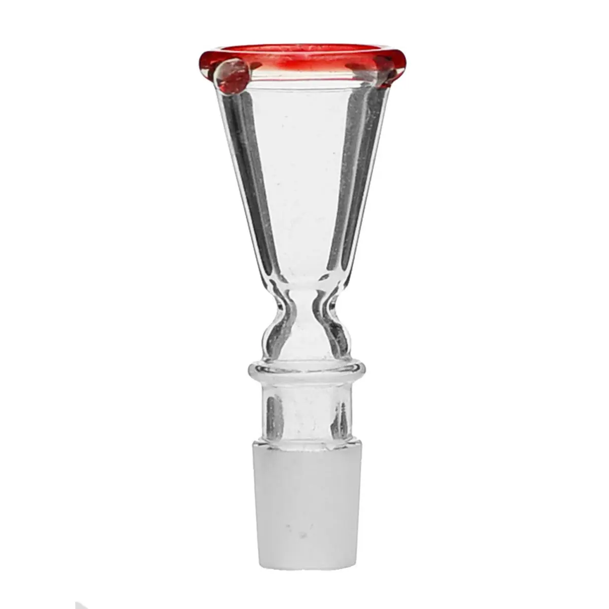 Glass bowl conical with rim 18.8 red