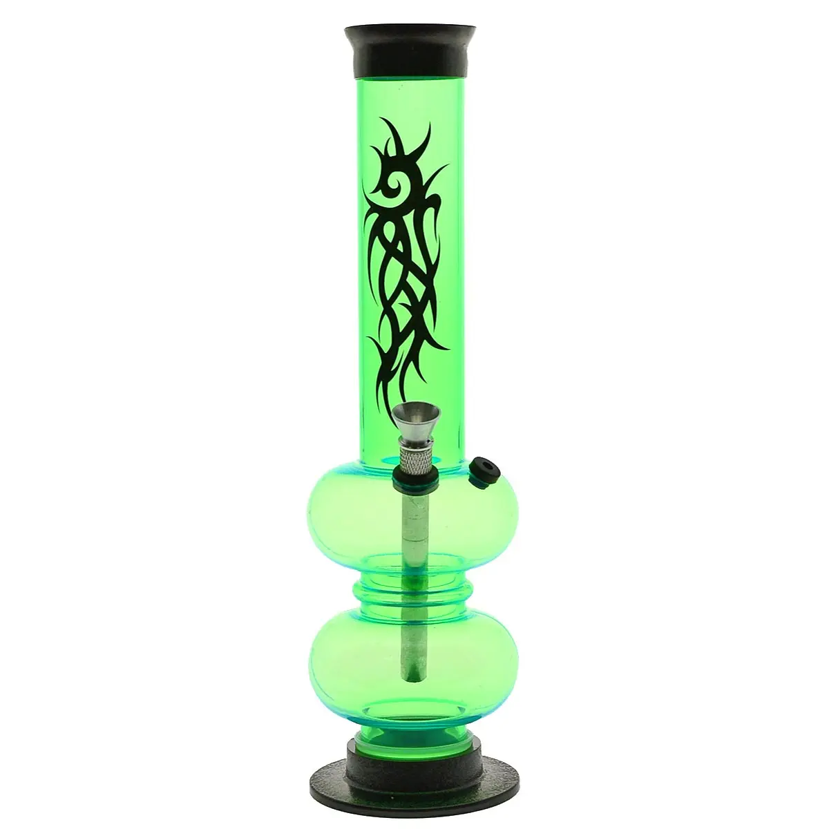 Acrylic Bong fluorescent "Tribal Fatso" 26 cm