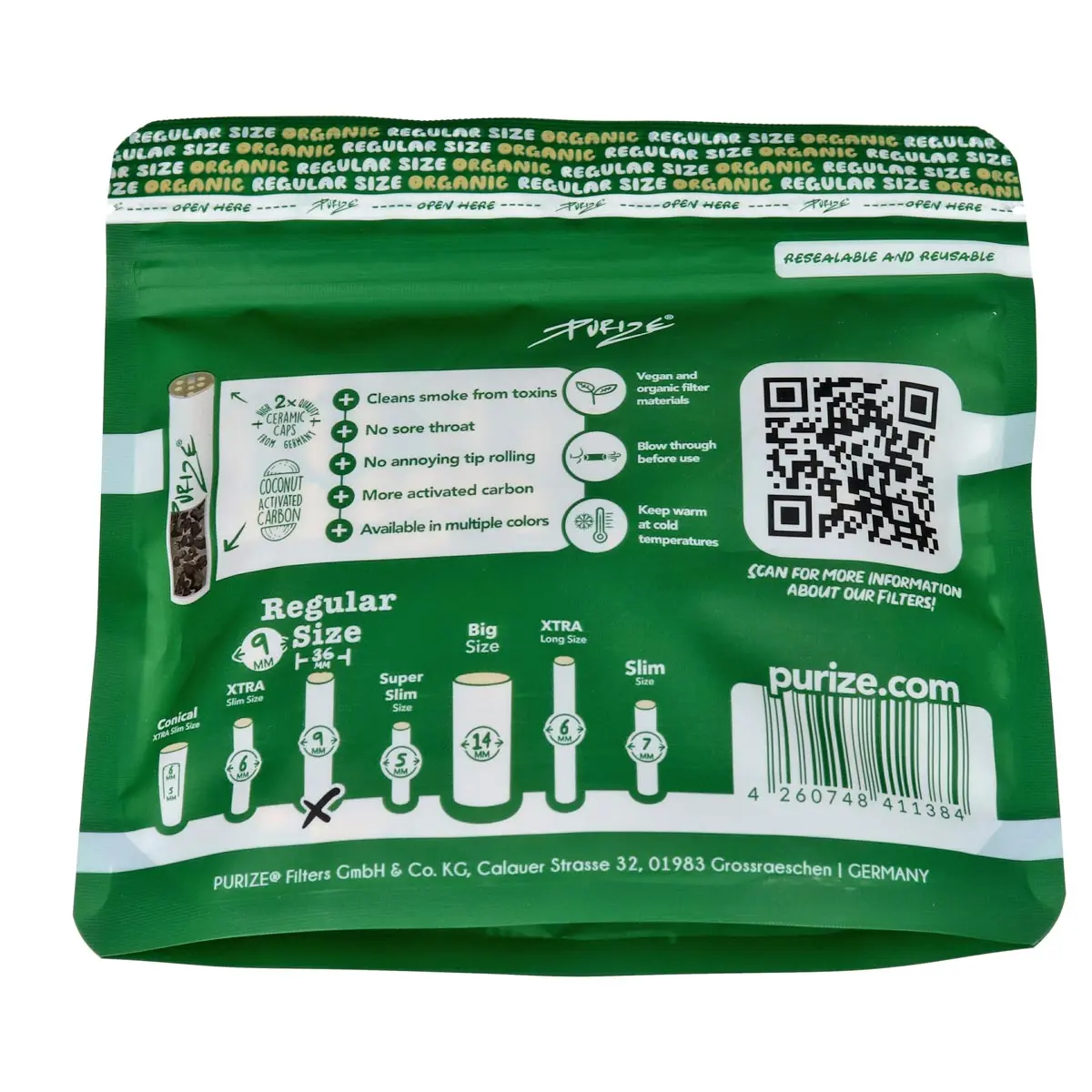 PURIZE®  Activated Carbon Filter  – Regular Size 50x