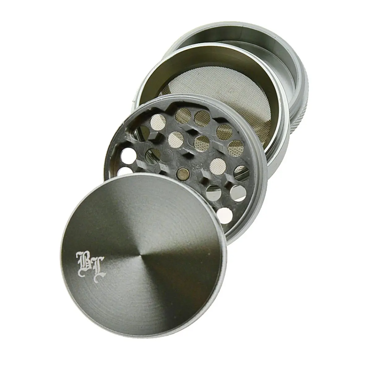 Black Leaf 4-Part Grinder Magnet Ø 50mm Titan