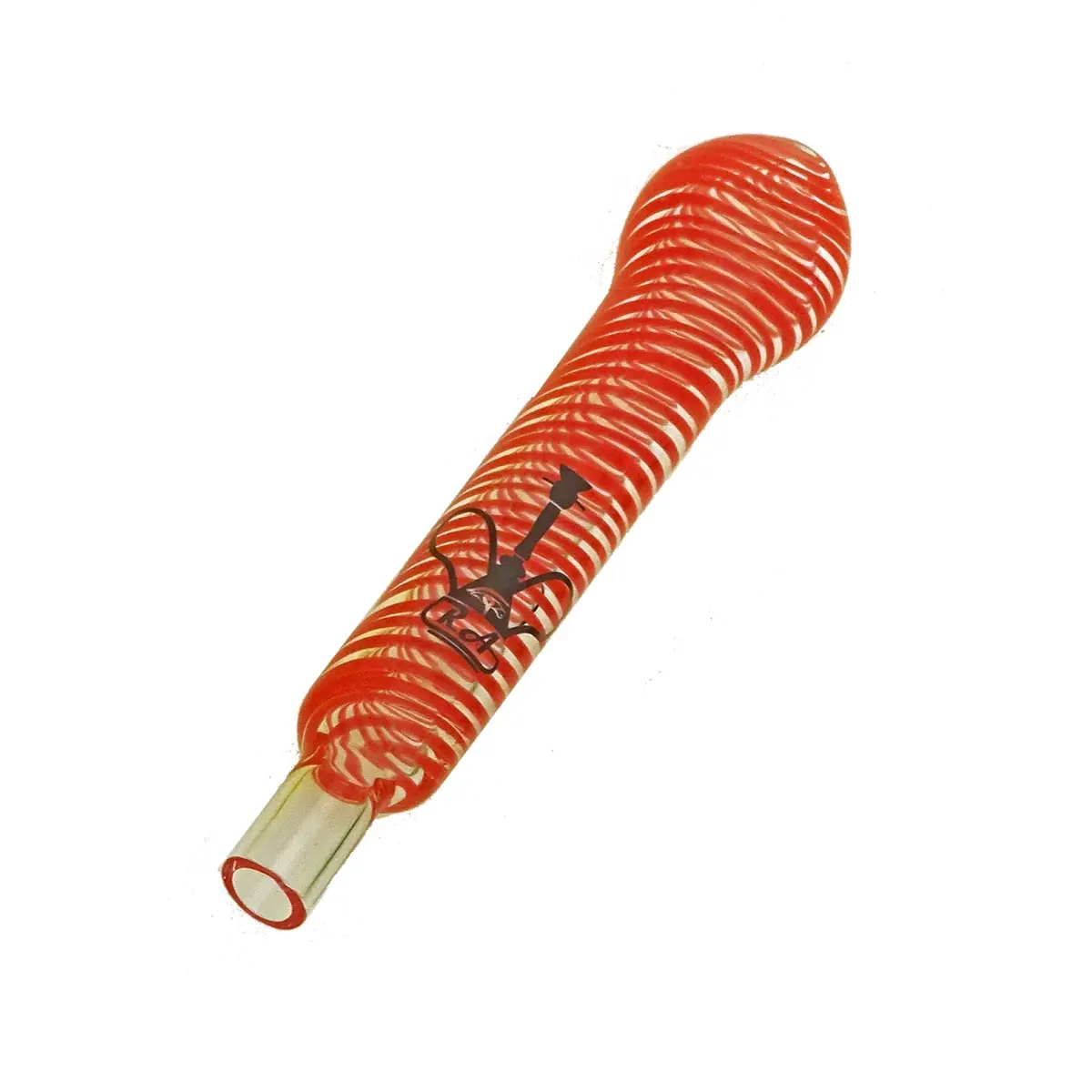 'RA' Shisha Glass Mouthpiece Spiral - red