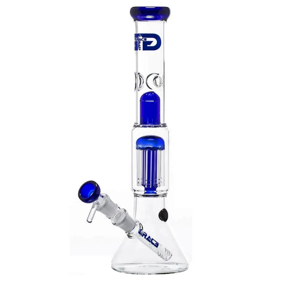 Grace Glass Bong "Prurient Blue Penny" 35cm