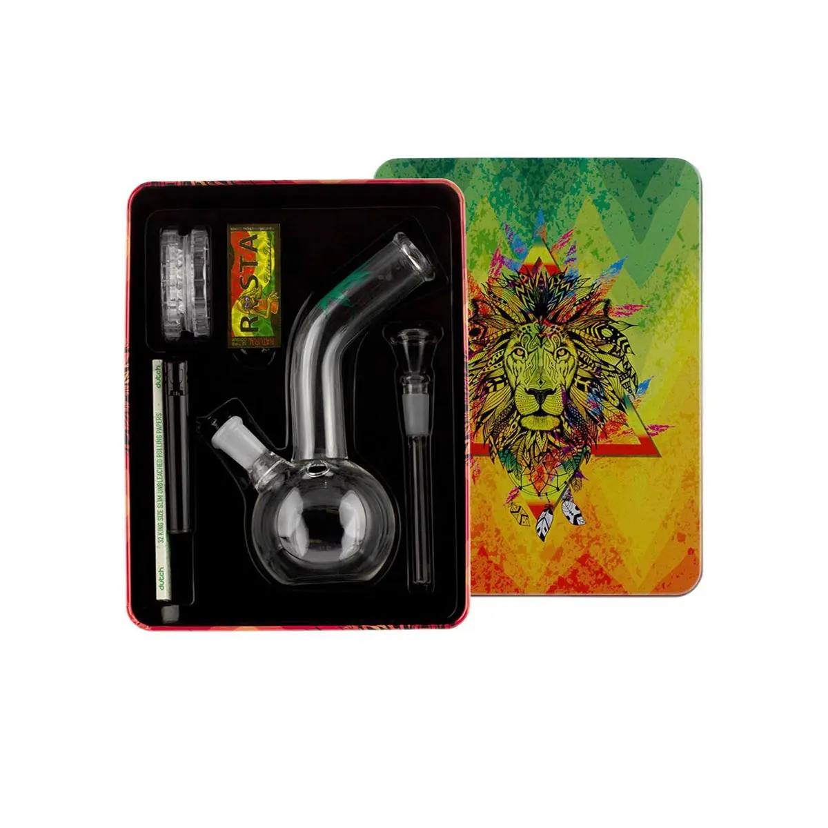 Leaf Bong All In One Set 'Rasta Lion'