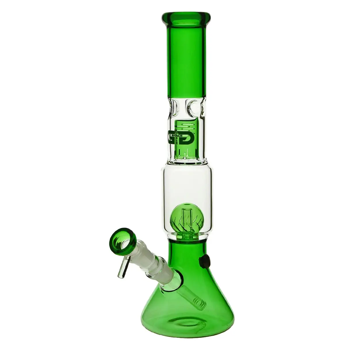 Grace Glass Bong "Rounded Green Ramona" 35 cm