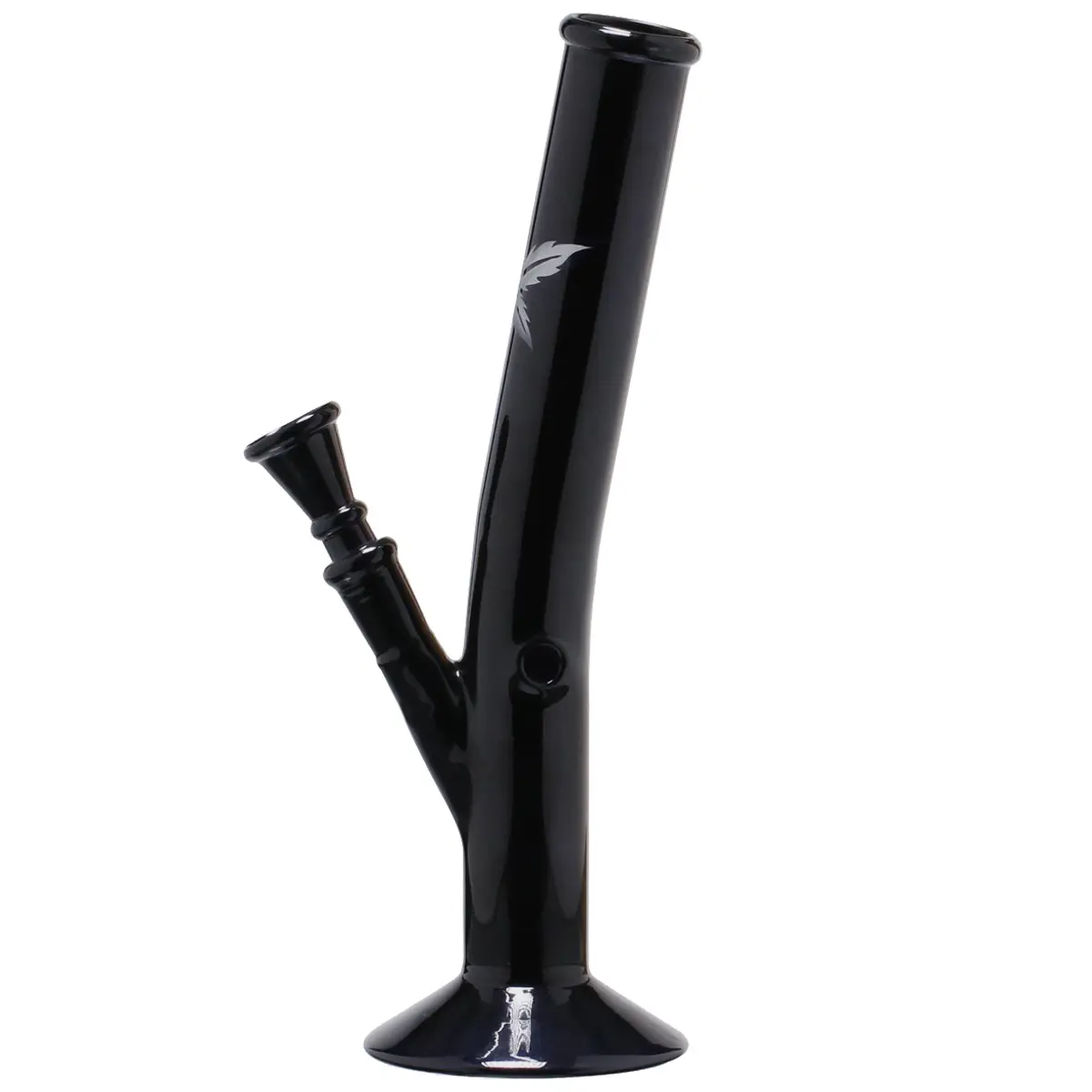 Black Art Glass Bong Hemp 26cm