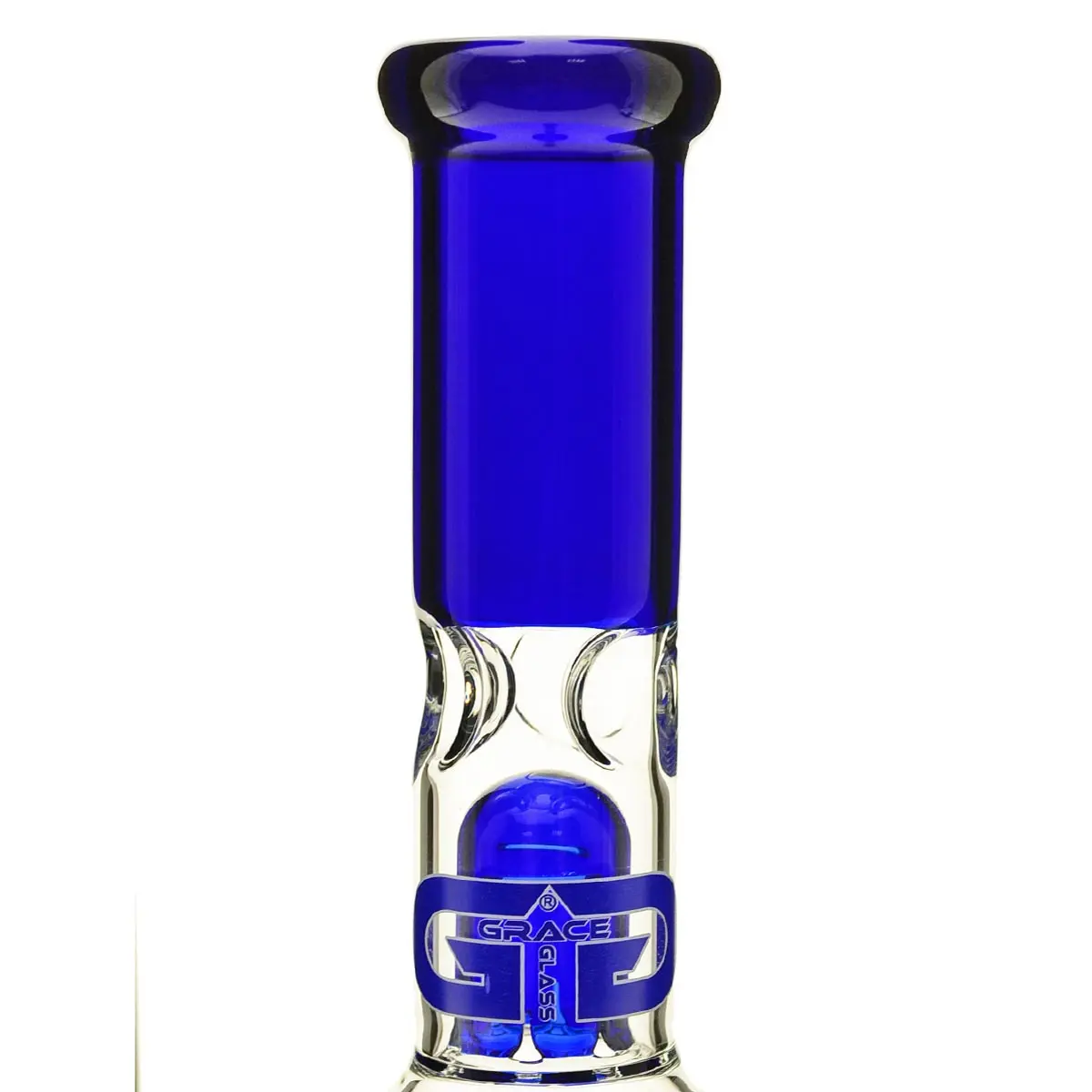 Grace Glass Bong "Straight Blue Samantha" 39cm