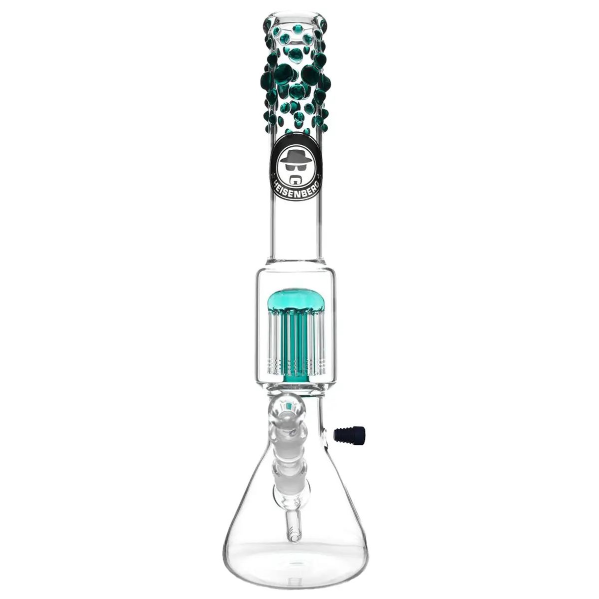 Heisenberg 'Beaker Bubble' 12-Arm Perc 18,8 - green