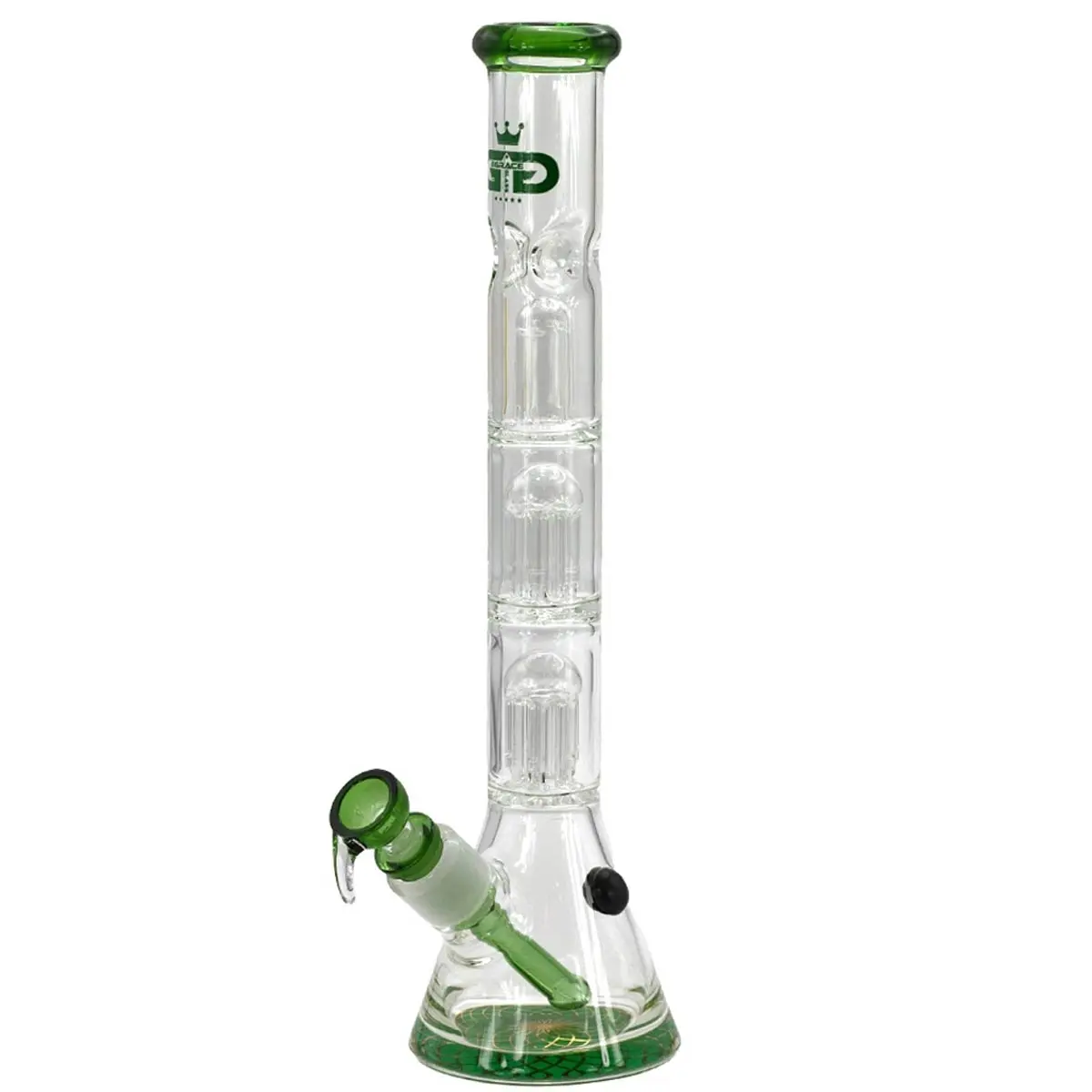 Grace Glass 'Triple Tree-Arm Percolator Beaker' 40cm green